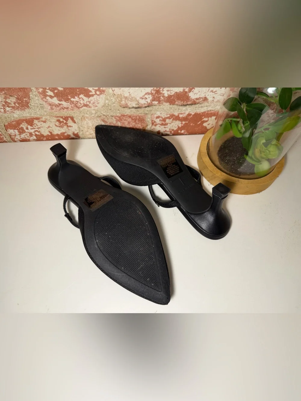 Black Pointed Toe Kitten Heels